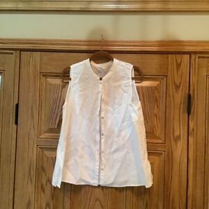 Eileen Fisher White Linen Blouse - XL